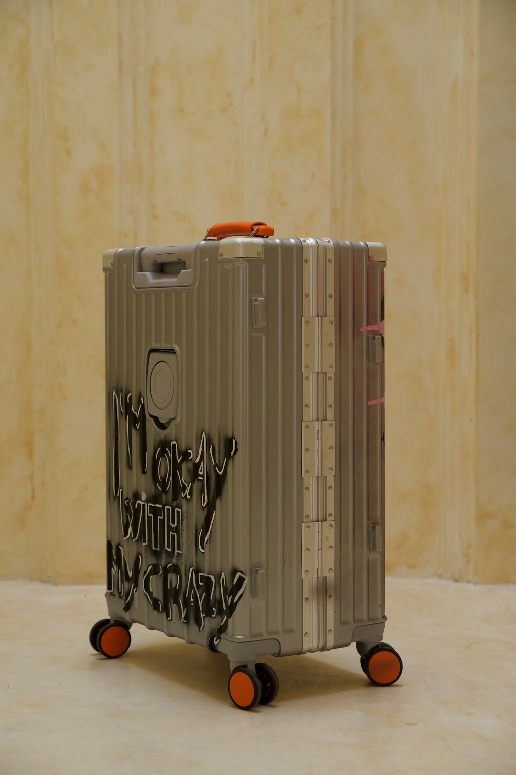 Custom Suitcase Silver ( Medium )