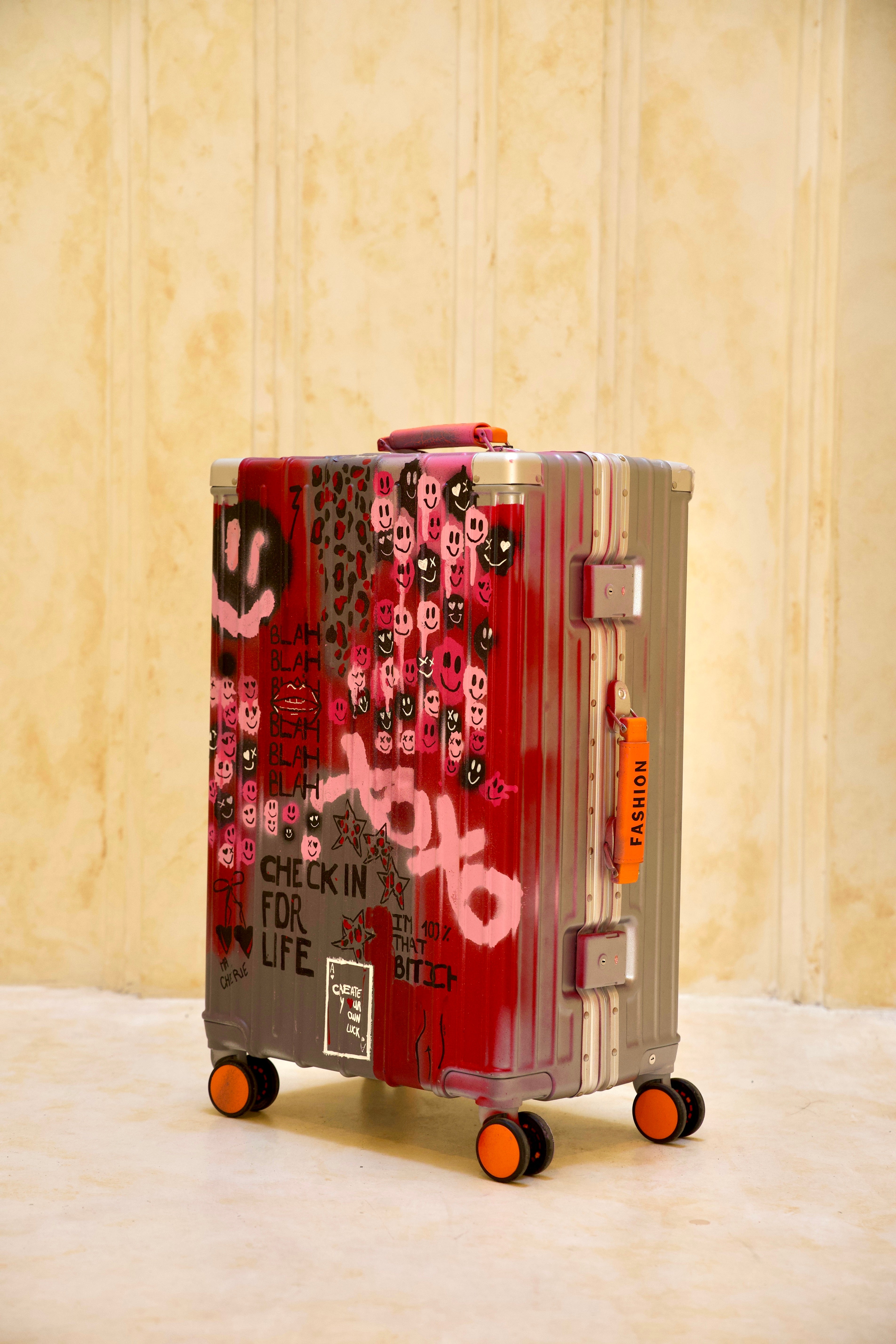 Custom Suitcase Silver ( Medium )