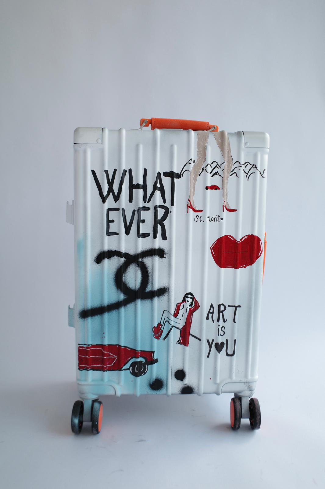 Custom Suitcase Small (silver)